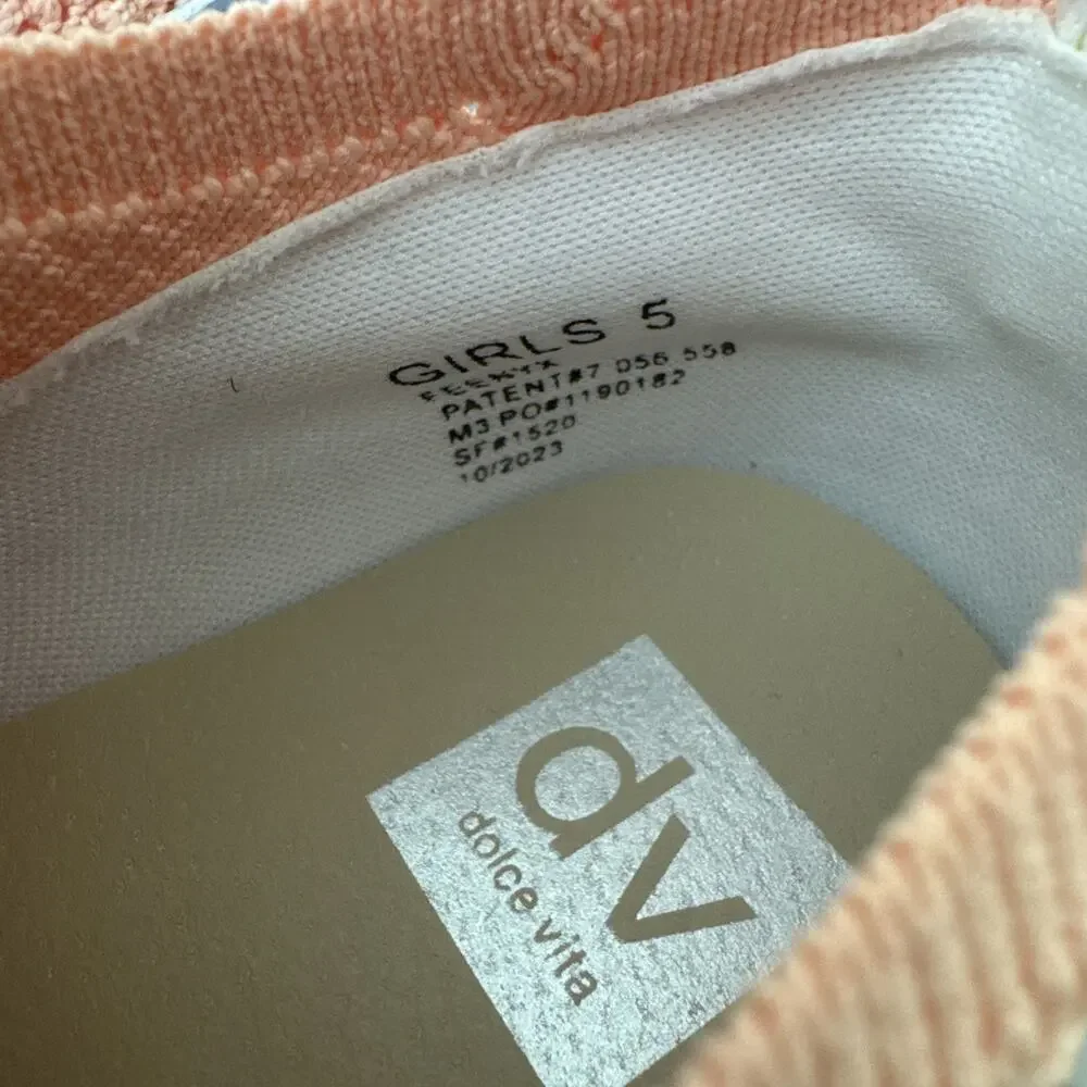 Women’s DV Dolce Vita Feenyx Sneakers Pastel Sorbet Girls 5